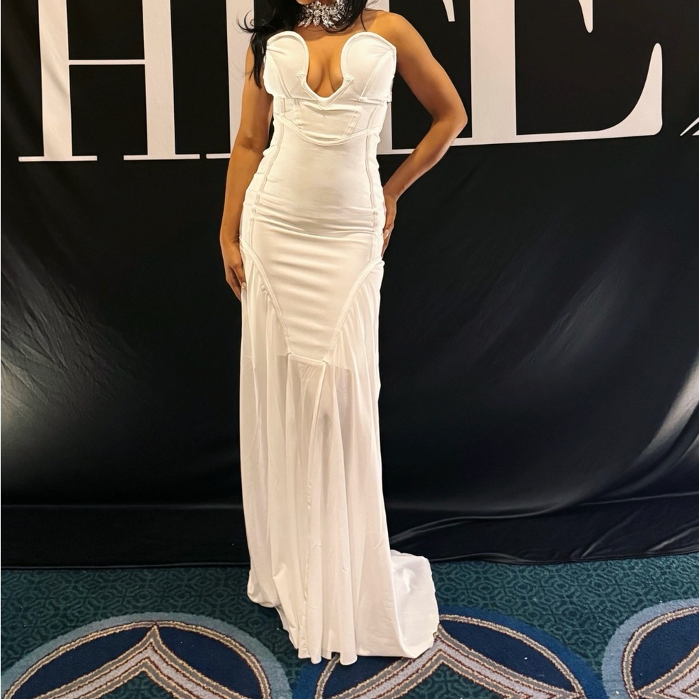 H&M Strapless White Dress